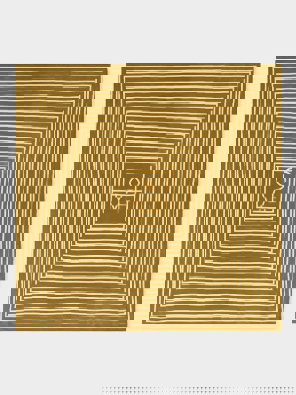 GWD Square Silk Scarves, Blue and Olive