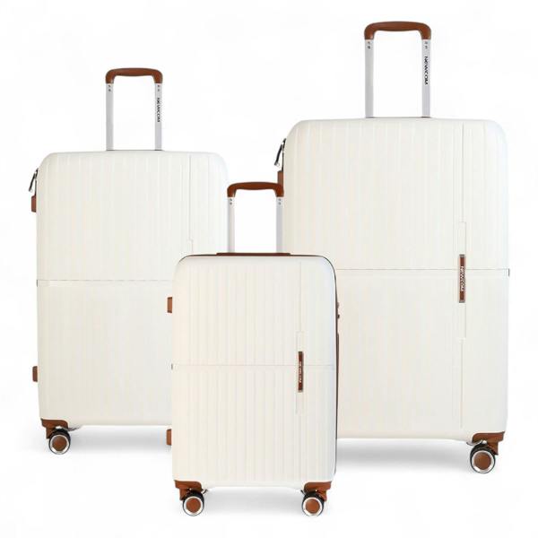 Infinity Luggage Strong Hard Shell Suitcase Set 8 Wheel Cabin Luggage Holiday Travel Case