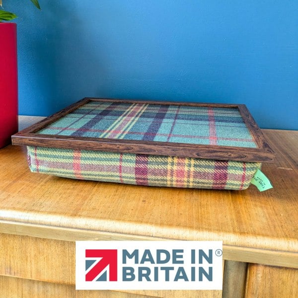 Made in the Mill Luxury Brittany Tweed Lap Tray With Bean Bag