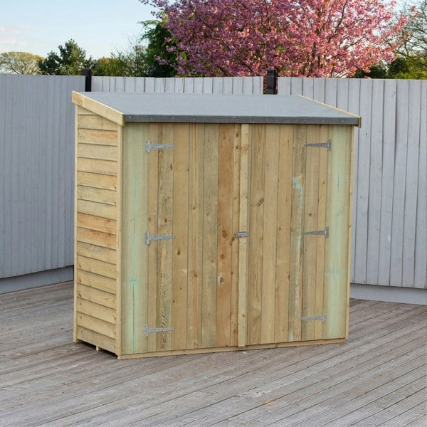 Shire Overlap Pressure Treated Pent 6x3 Storage Shed Double Doors