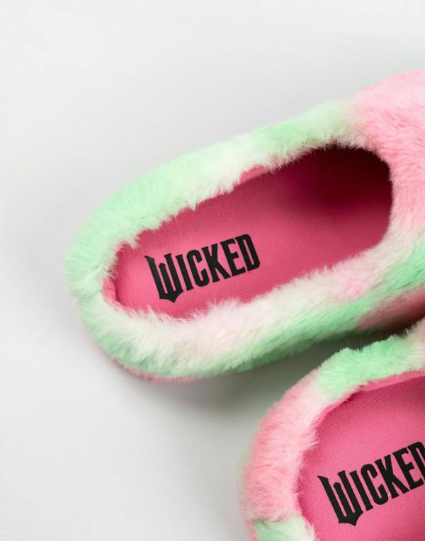 Wicked Womens Multicoloured Logo Mule Slippers