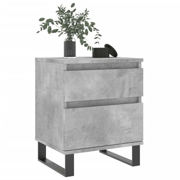 Berkfield Bedside Cabinet Concrete Grey 40x35x50 cm Engineered Wood