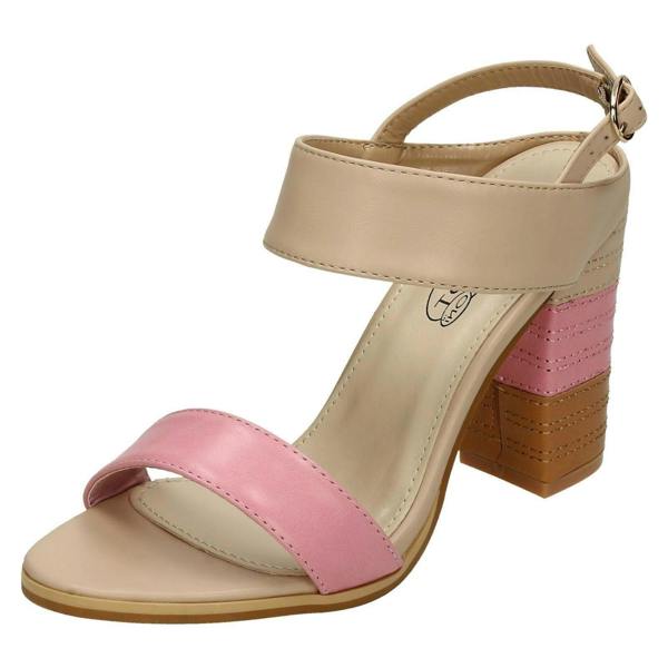 Spot On Ladies Spot On High Stitched Heel Mule Sandals