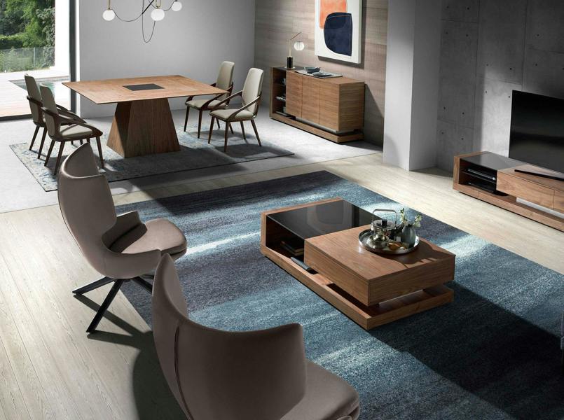 Angel Cerdá Square walnut dining table 1079