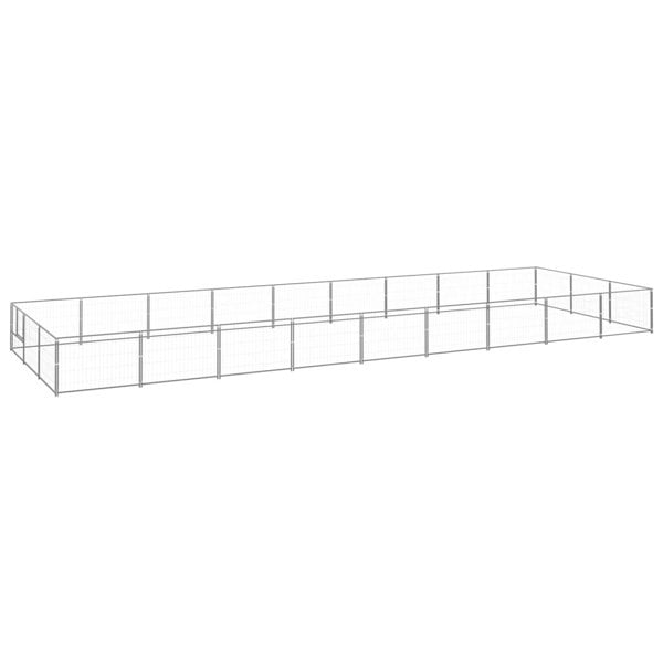 Berkfield Dog Kennel Silver 27 m2 Steel