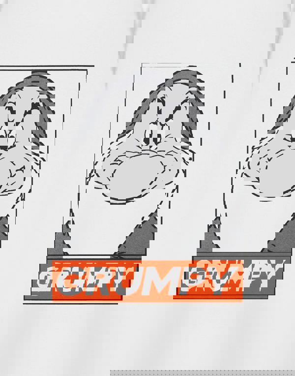 Disney Snow White & The Seven Dwarfs Mens White Grumpy Short Sleeved T-Shirt