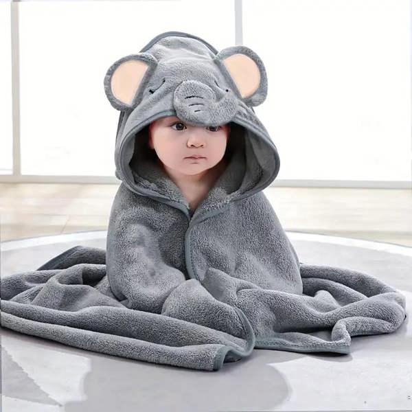 Dyzi Baby Hooded Towel Ultra Soft & Absorbent Animal Cartoon Bath Towel for Kids
