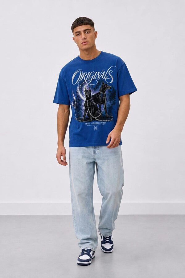 London Attitude Doberman Oversized Heavyweight Graphic T-Shirt