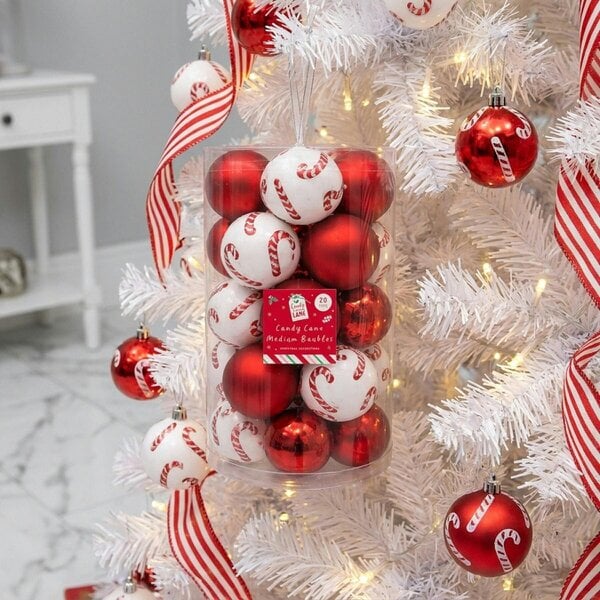 Garden Greatness Assorted Candy Cane Christmas Baubles
