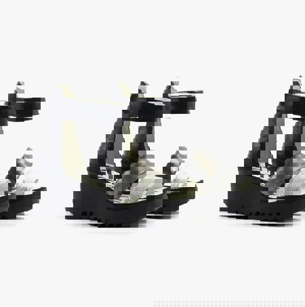 Fly London BONO290FLY Womens Sandals Silver/Graphite/Black