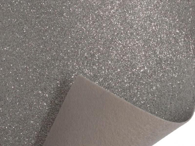 Minerva Core Range Glitter Felt Fabric Roll - Plain Design Dressmaking Fabric, 45 cm / 18" Wide - per metre
