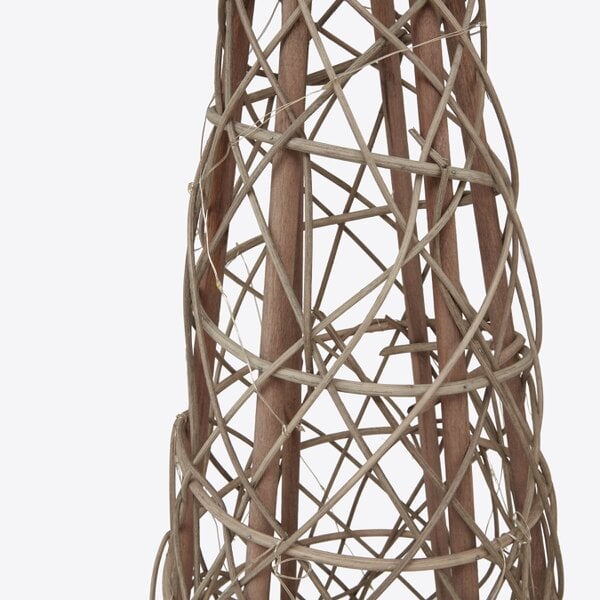 Hill Interiors Wicker Christmas Tree Decoration - Brown