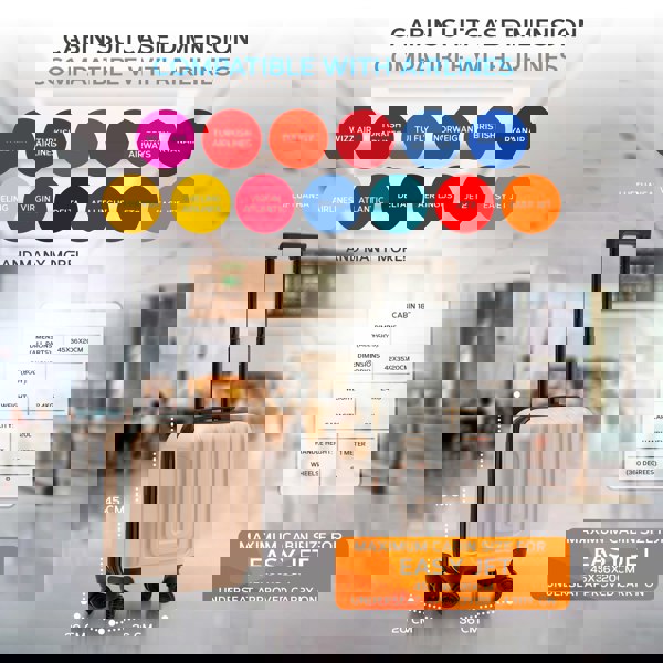 Flight Knight 45x36x20cm EasyJet Free Cabin Size Maximum Carry On Cabin Bag Suitcase