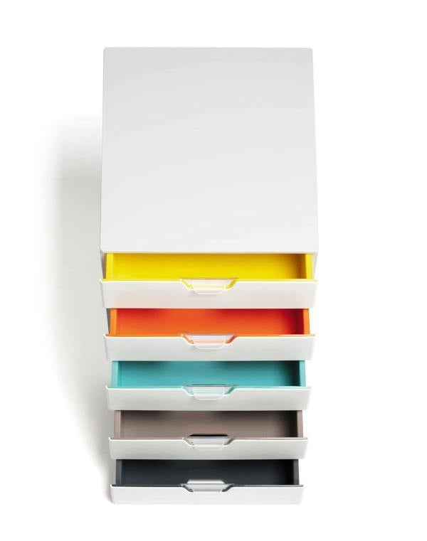 Durable VARICOLOR MIX Desktop Organiser 5 Drawer Colour Coded Storage | A4+