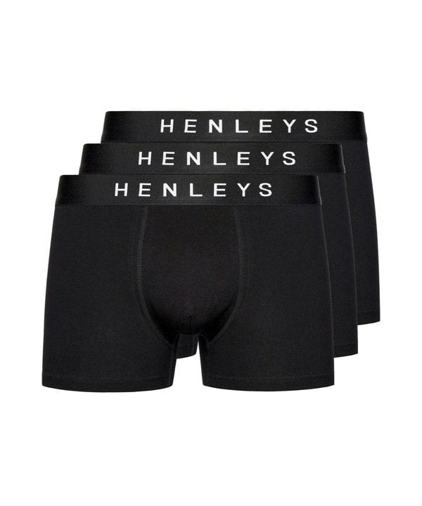 Henleys Coalink Boxers 3pk Black