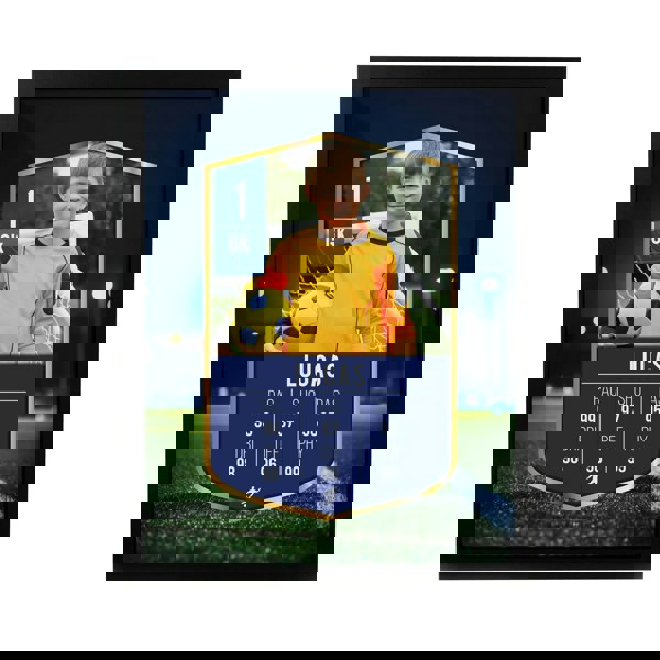 Personalised Memento Company Personalised Photo Upload Football Card Black Poster Frame