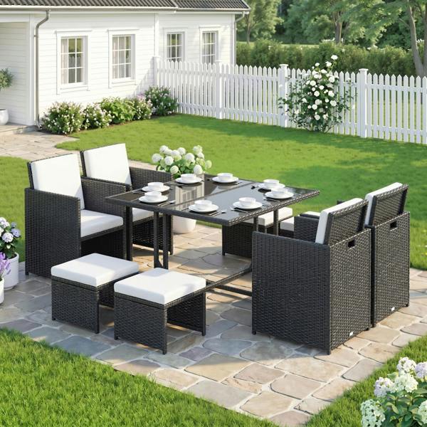 Resin Rattan Dining Set