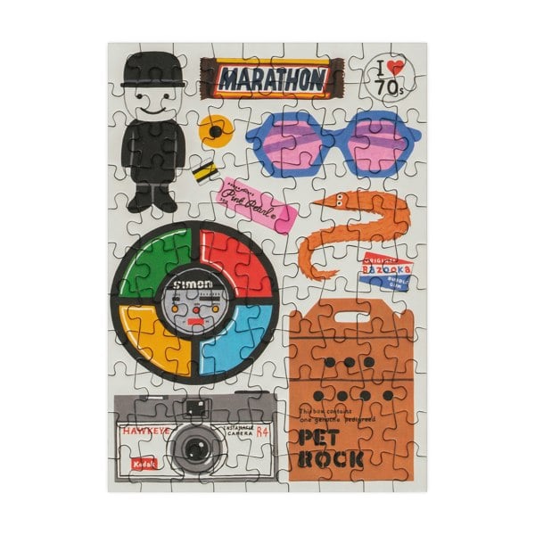 Happily Puzzles In the 70's - 99 Piece Mini Jigsaw Puzzle