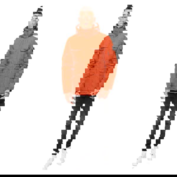 Crosshatch Mens Plentons Jacket - Burnt Orange - 