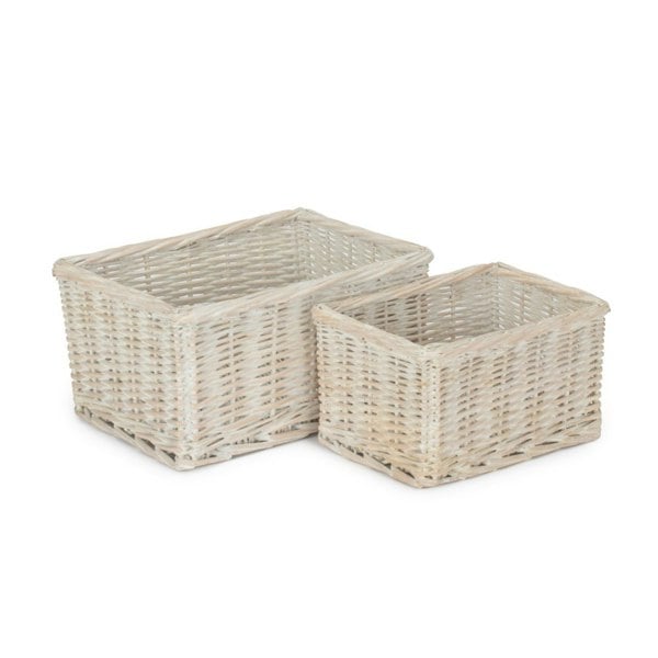 White Wash Willow Trays