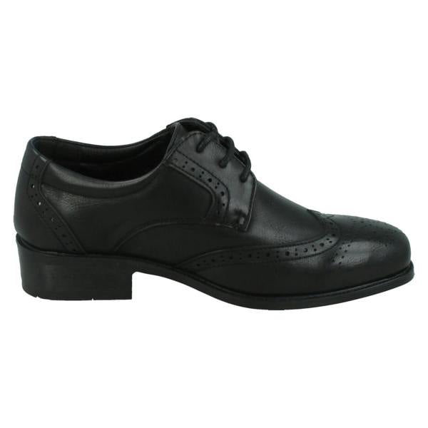 Spot On Boys Spot On Low Heel Lace Up Brogue School Shoes N1156