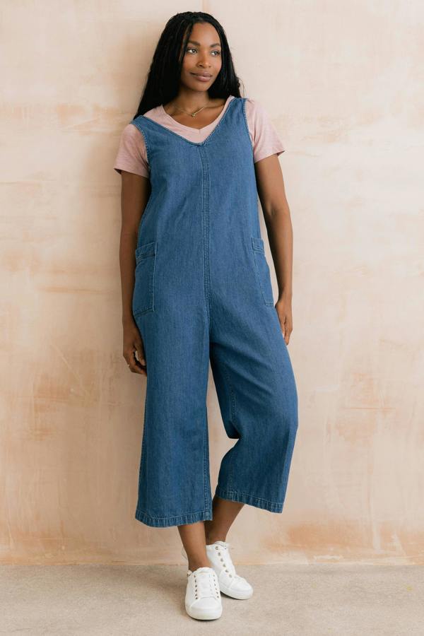 Lily & Me Erica Denim Wide Leg Jumpsuit