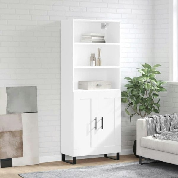 Berkfield Highboard White 69.5x34x180 cm Engineered Wood