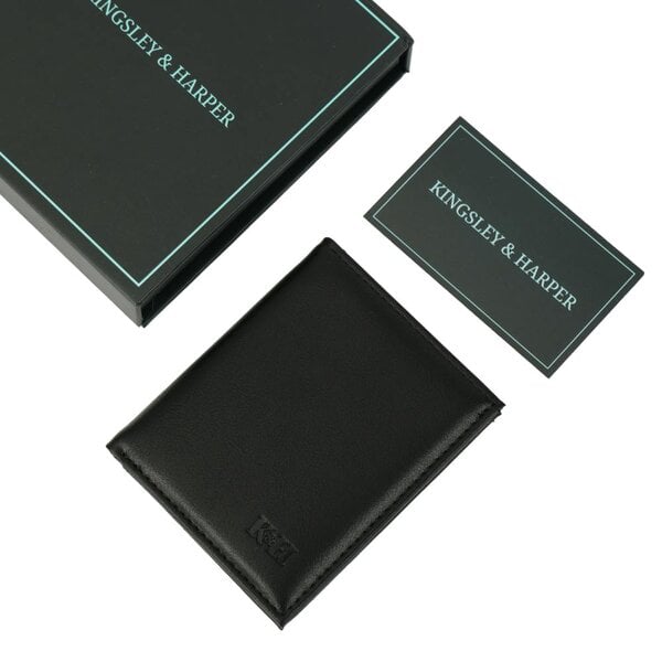 PU Leather Wallet - Modern Design with 8 Card Slots, Central Coin Compartment for Men