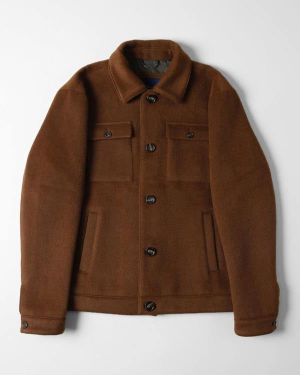 Steel & Jelly Grindal - Rust Brushed Twill Harrington Jacket