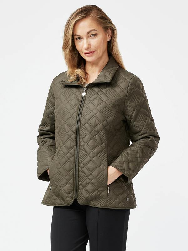 PennyPlain Diamond Quilt Gilet - Pine