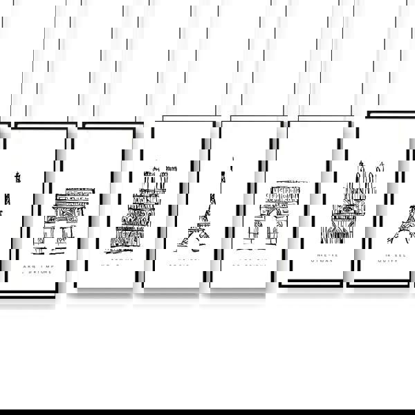 Wall Art Framed For Living Room | Set of 3 Paris Landmarks Wall art Prints