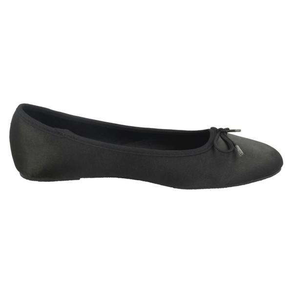 Spot On Ladies Spot On Satin Ballerinas