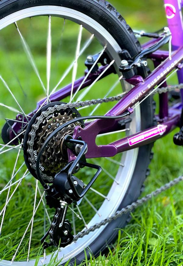 Basis Bikes Basis Princess 20" Girls Full Suspension Mountain Bike - Pearl Purple/Pink