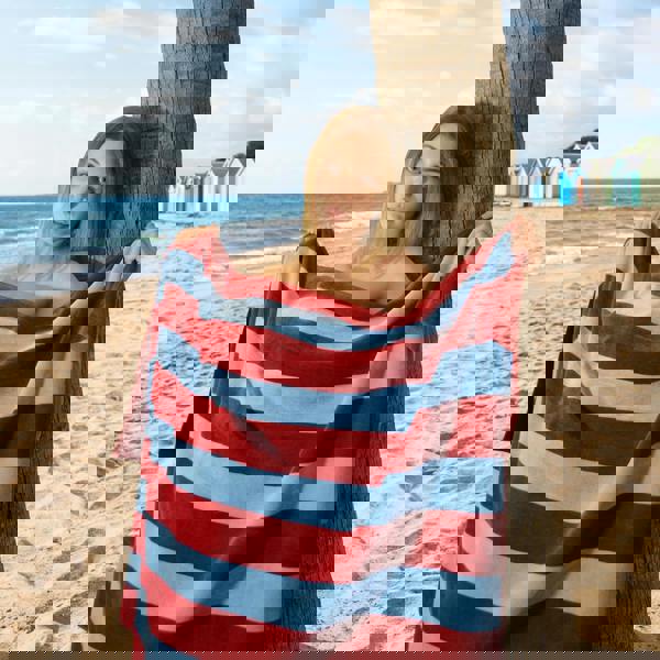 Misona Large Organic Cotton Striped Beach Towel