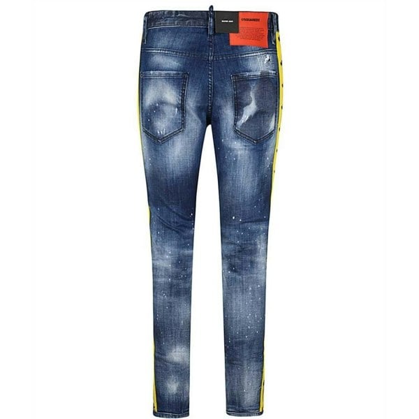 Dsquared2 Skater Jean Maple Leaf Tape Jeans - Blue