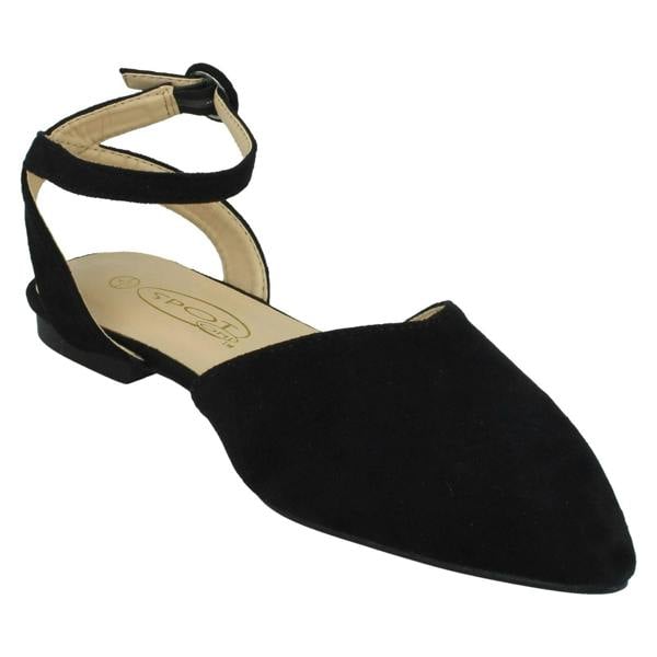 Spot On Ladies Spot On Wide Fit Ankle Strap Shoes F80535