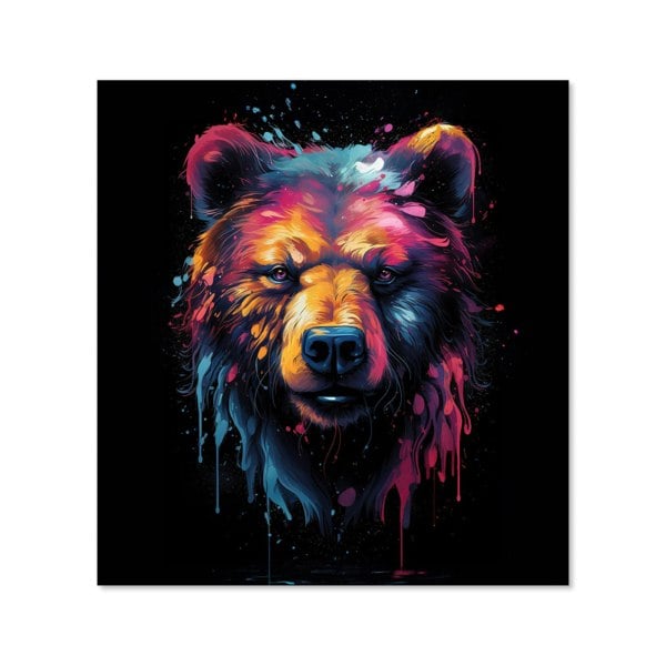 Warren Reed - Designer Splashart Bear Face Kitchen Splashback