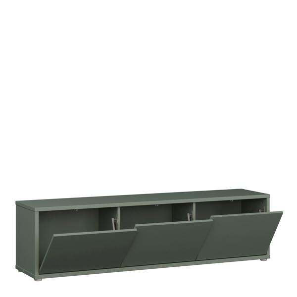 Furniture To Go Alice Springs Wide TV Cabinet with 3 Doors Push-to-Open in Sage Green