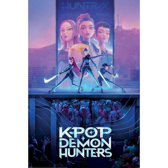 K-Pop Demon Hunters Huntr/X Poster - Multicoloured