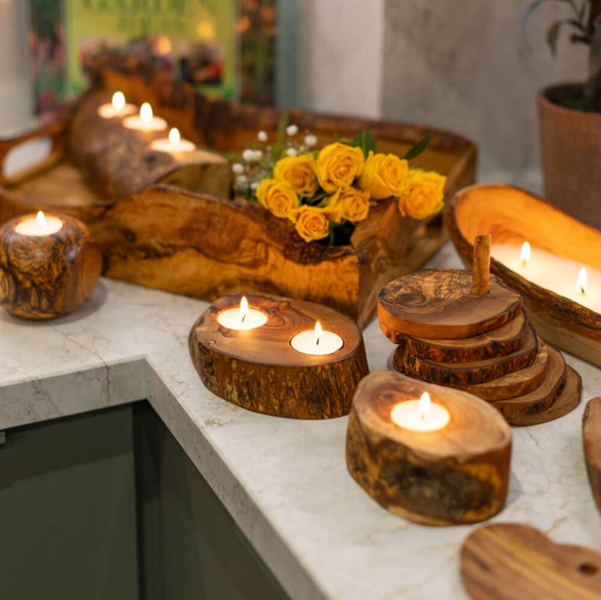 Verano Spanish Ceramics Olive Wood - Large Rustic Serving Tray