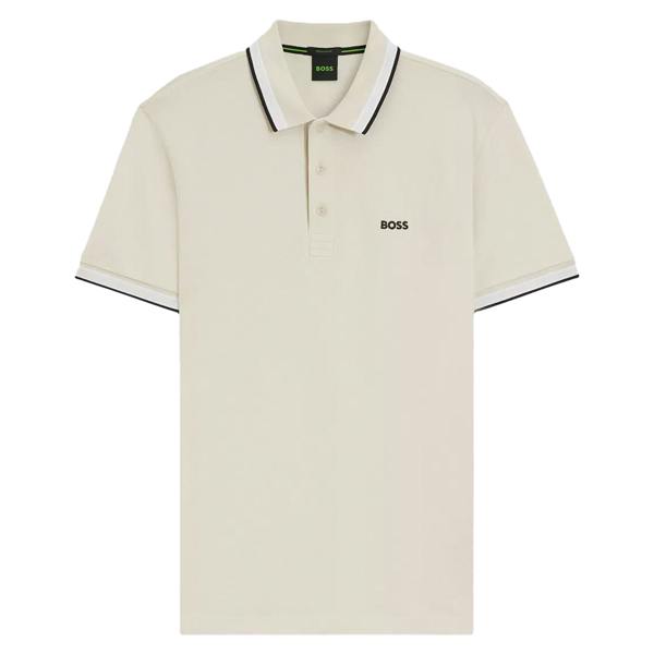 BOSS Paddy Piqué Polo Shirt Open White