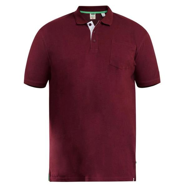 Duke Mens D555 Grant Pique Kingsize Polo Shirt - Maroon - 