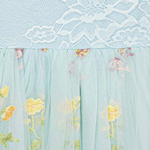 Close up of tulle and lace together