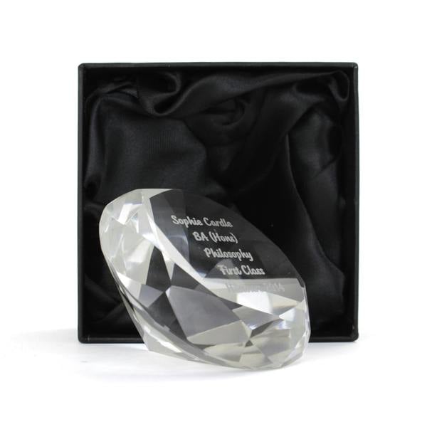 Abode Home & Gifts Personalised Diamond Paperweight