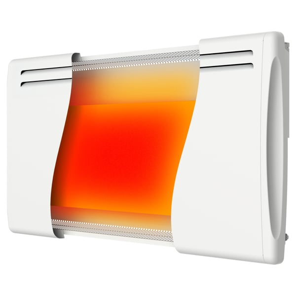 MYLEK Ceramic Panel Heater - Electric Radiator 1000W - Thermostat with Programmable Timer LCD Display
