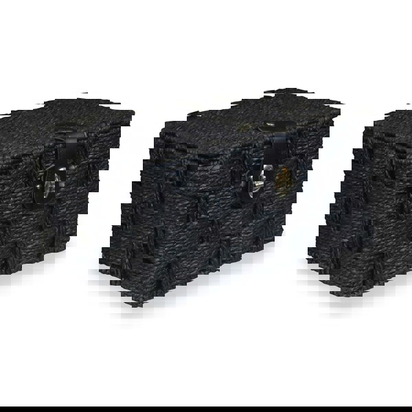 Twisted Black Paper Rope Basket