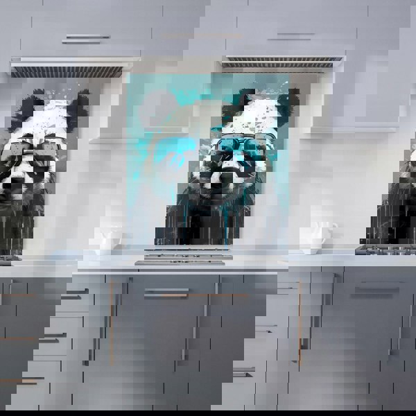 Warren Reed - Designer Panda With Blue Glasses Splashart Kitchen Splashback