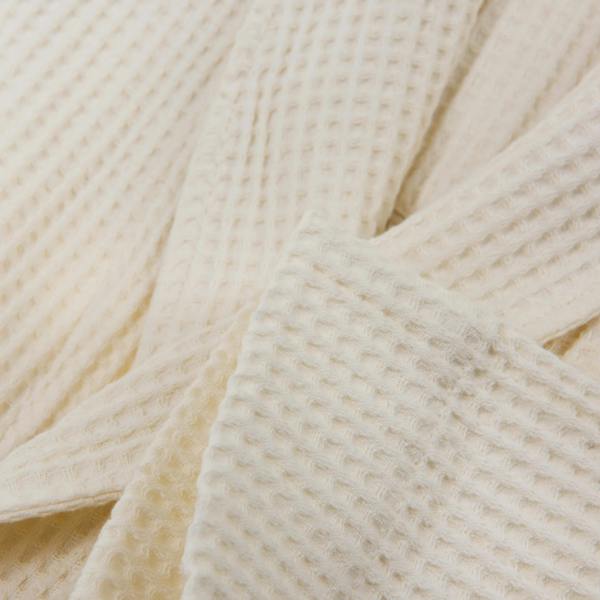 Soak&Sleep Ecru Waffle Cotton Bathrobe