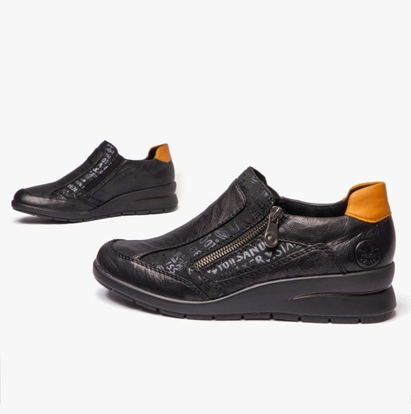 Rieker L4850-00 Womens Shoes - Black