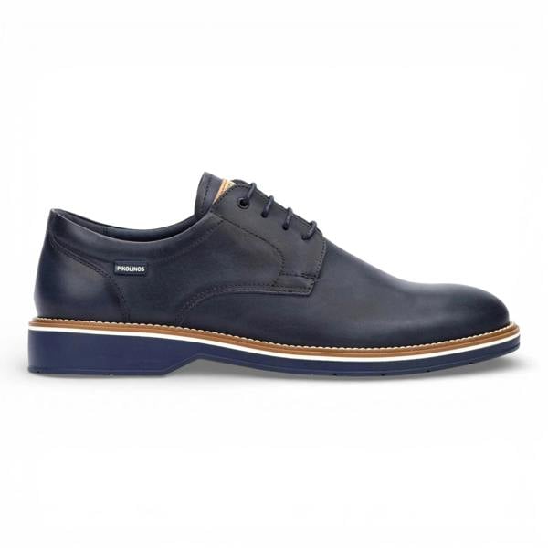 Pikolinos Claret - Men's Blue Leather Lace-Up Derby Shoes